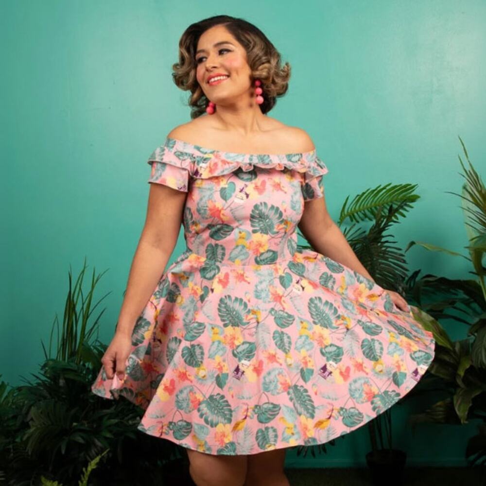 Stitch Shoppe by Loungefly Disney Pixar Up Tropical Dapper Day Dress Pink 4X